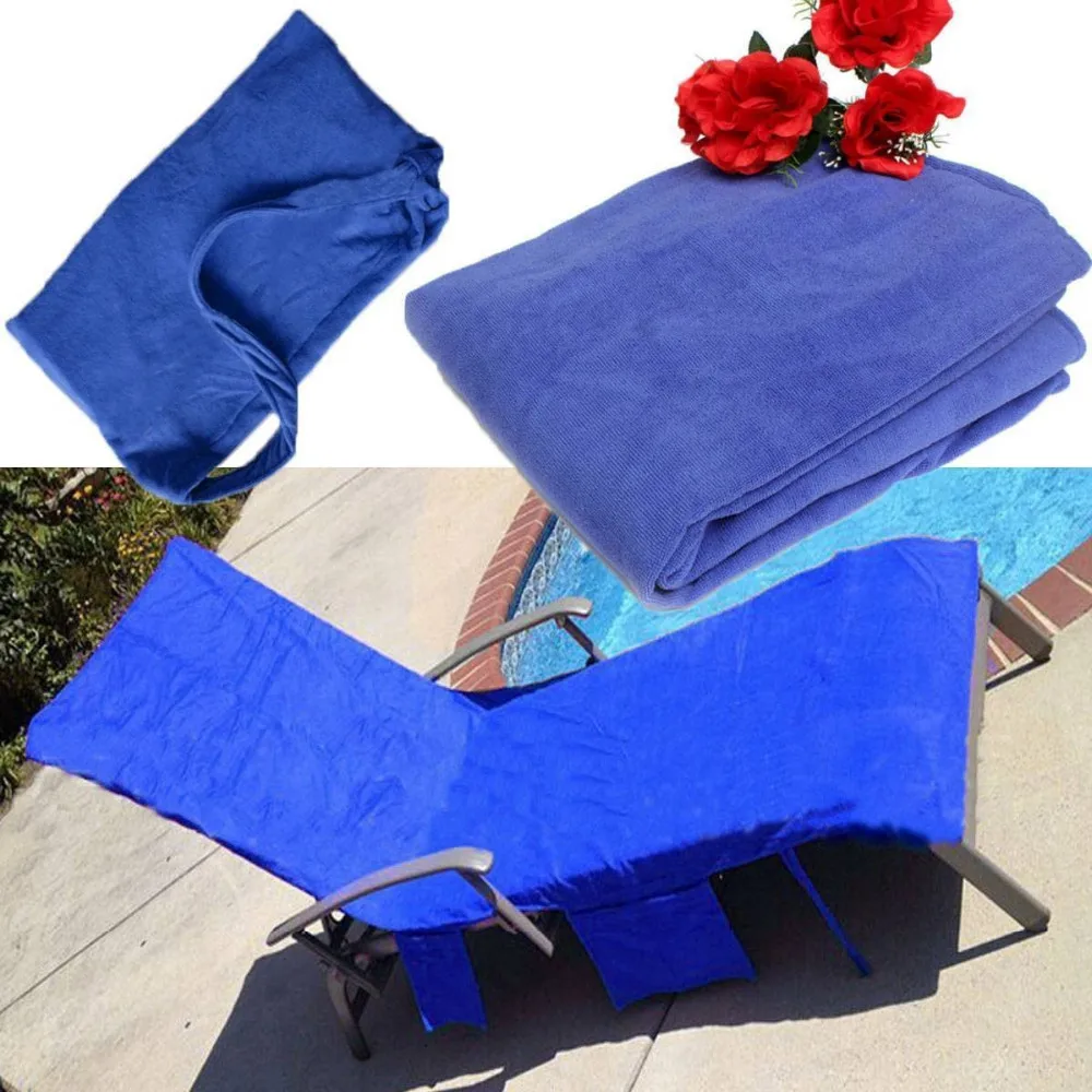 Portable Foldable Beach Lounge Chair Towel Chaise Lounge Chair Towel ...