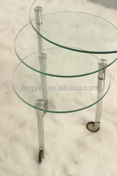 Modern Living Room Rotating Furniture Homes Chromed Steel Round