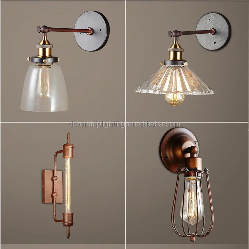 Moderne bref personnellement loft american vintage boule de verre ... Applique salle de bain vintage
