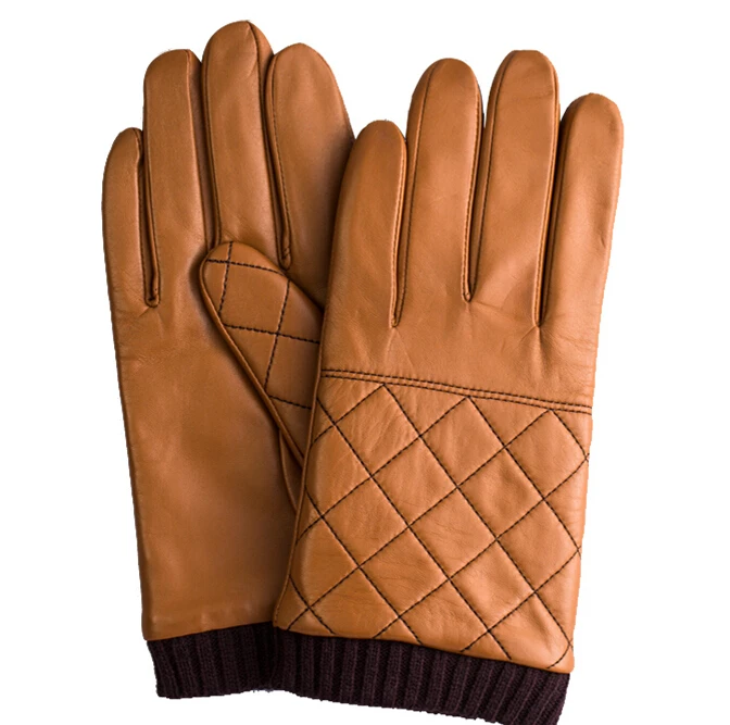 mens wearing fashion new style touch screen leather glove