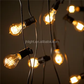 Nieuwe Bulbrite Outdoor Indoor Black String Light Clear Gloeilampen ... Nieuwe Bulbrite Outdoor Indoor Black String Light Clear Gloeilampen ...
