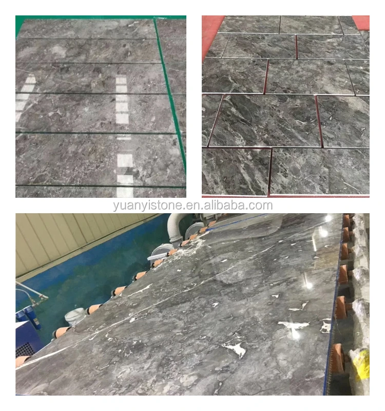 Factory Direct Sale Cut-to-size Polished Natural Silver Gray Marble