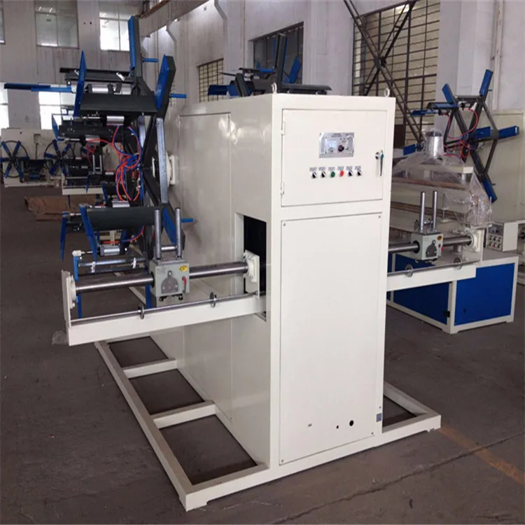 Plastic pipe coil winding machine
