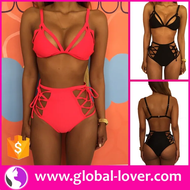 ladies high waisted swimwear