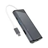 New product Aluminum 3 USB-C Hub USB Driver 7 Ports Dual Type C Hub 4KHDMI Type C Docking for MacBook Pro 13''15'