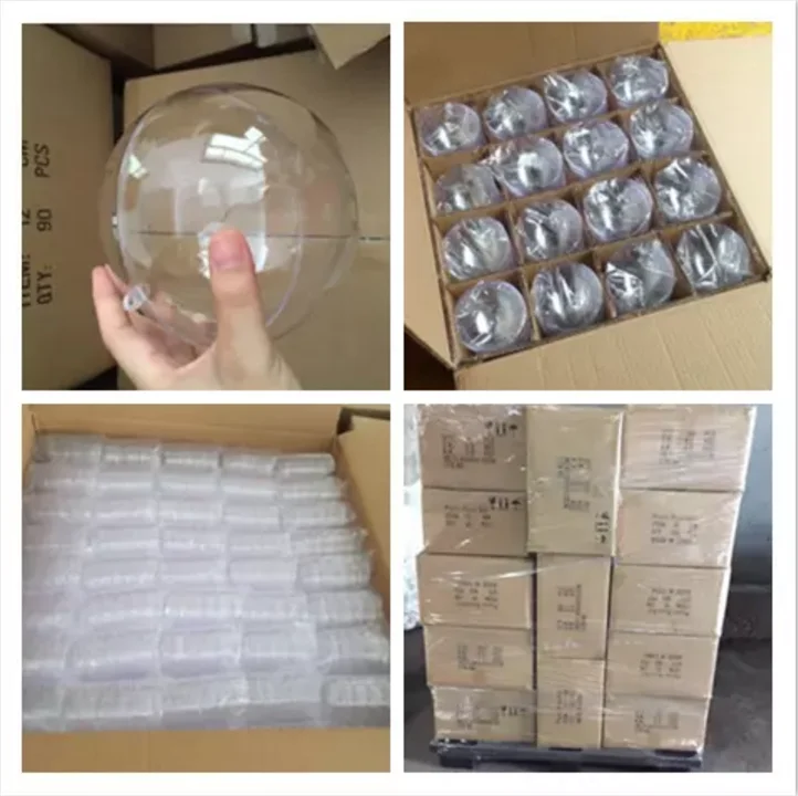 Hard Openable Transparent Hollow Ball Clear Acrylic Transparent Plastic