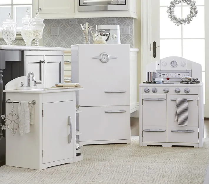 retro wooden play kitchen