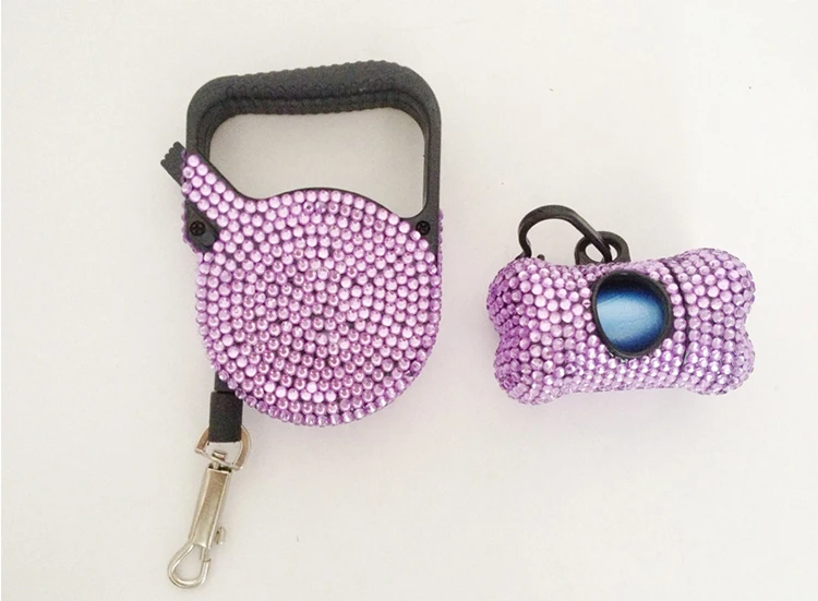 retractable dog leash with poop bags