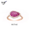 Online Website Sale 925 Setting Rose Quartz Stone Jewelry Women Ring