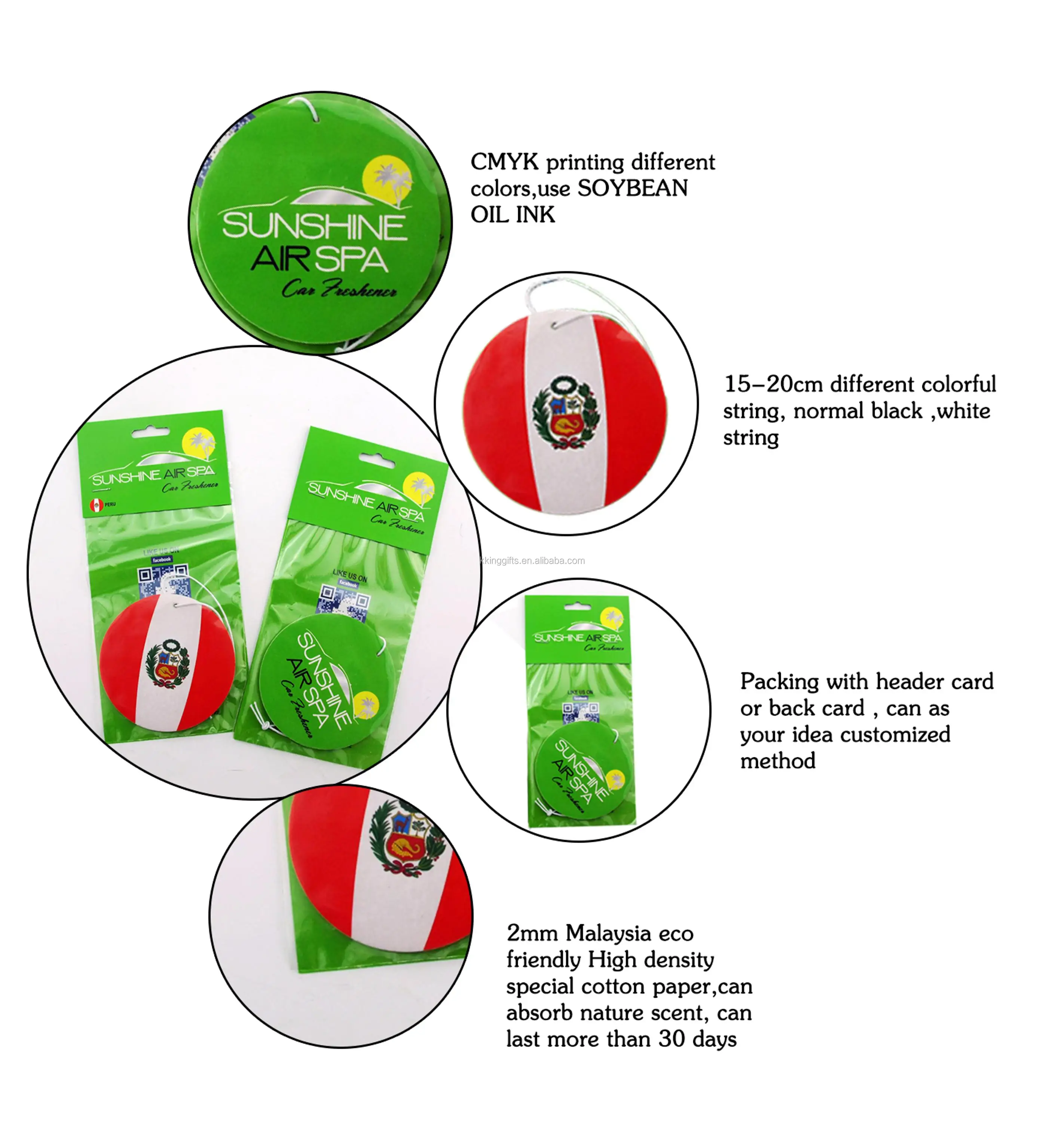Bulk Custom Paper Hanging Car Air Fresheners Made Smell For Japanese