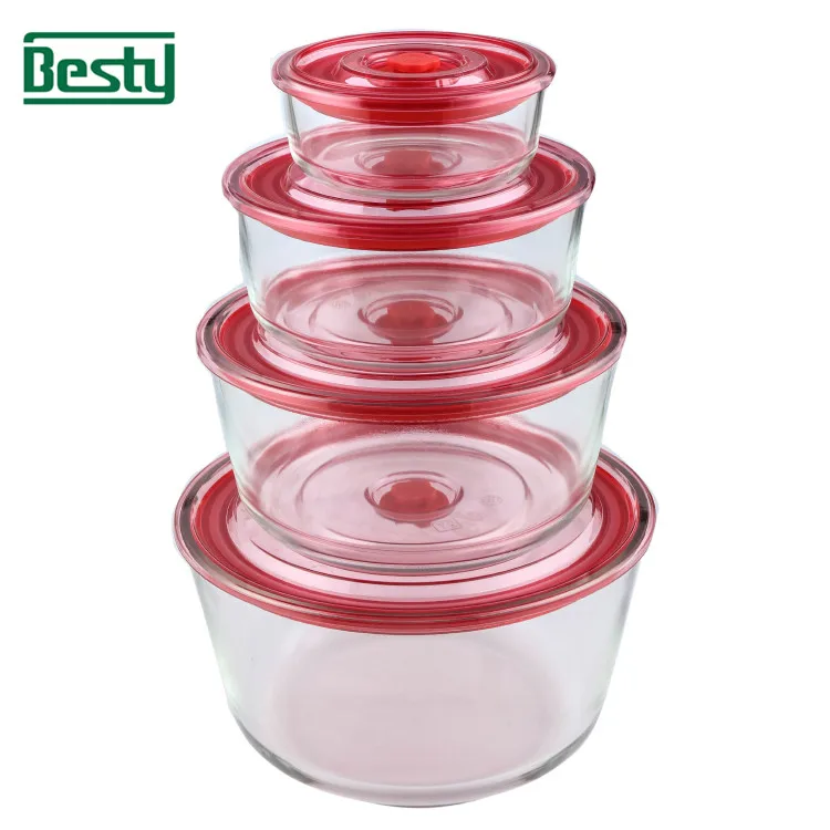 Pyrex Glass Food Container Vacuum Cover Lid /heat Resistant Glass Food ...