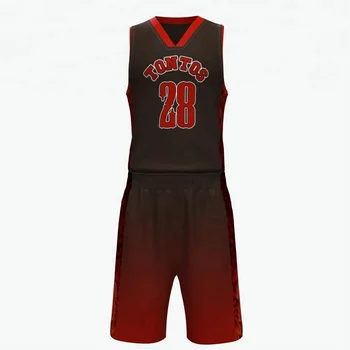 Basketball Jersey Black And Red Vest 