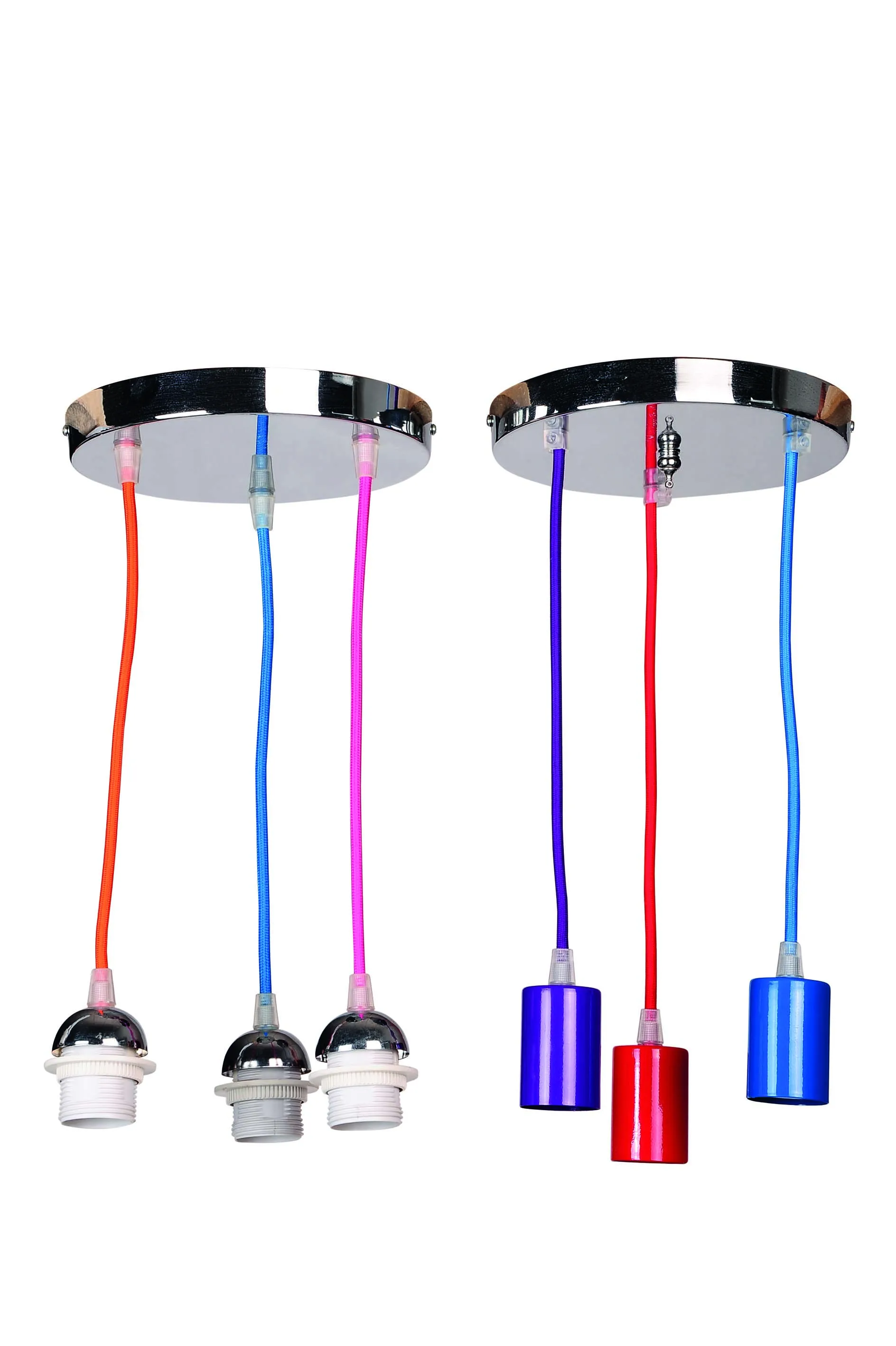 E27 Lacquered Colours Structural Metal Lamp Holder For Diy Pendant