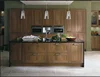 Cheap Solid Wood Walnut Color Kitchen Cabinet Furniture From China Manufacturer