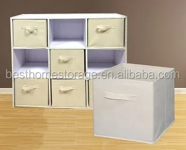 Foldable Nonwoven Polypropylene Storage Cube Basket Bins Organizer