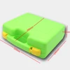 Flip-lock type good-looking bright green plastic carrying tool box with smooth handle for personal toiletries