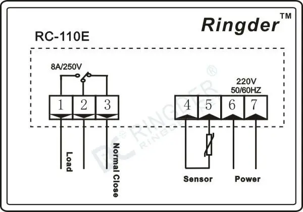 Led Microcomputer Temperature Controller Rc-110e Heating Element