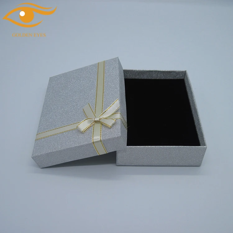 Luxury Small Jewelry Box With Foam Inserts And Ribbon Bows On Top