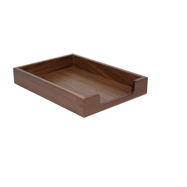 Desk Organizer Fsc Handmade Rustic Wooden Paper Files Tray