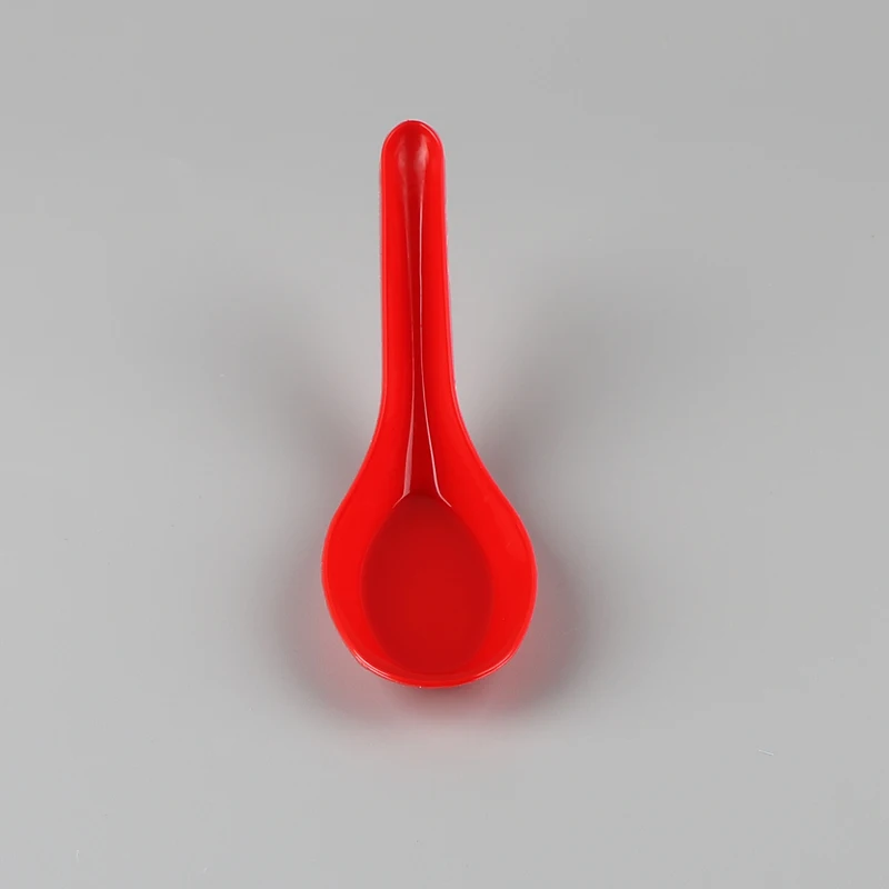 Jbelle 129mm Red Disposable Pp Plastic Soup Chinese Heavy Spoon