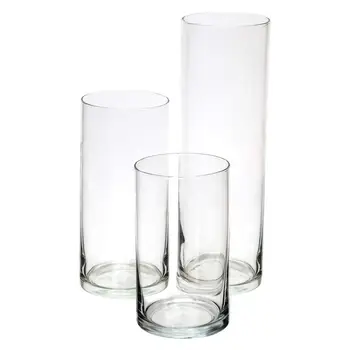 Wholesale Cheap Tall Decoration Different Size Glass Crystal Vases