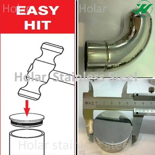 Stainless Steel End Cap,Stair Handrail End Cap,40mm End Cap For