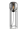 Modern grey clear glass shade floor lamp creative glass standing lamp