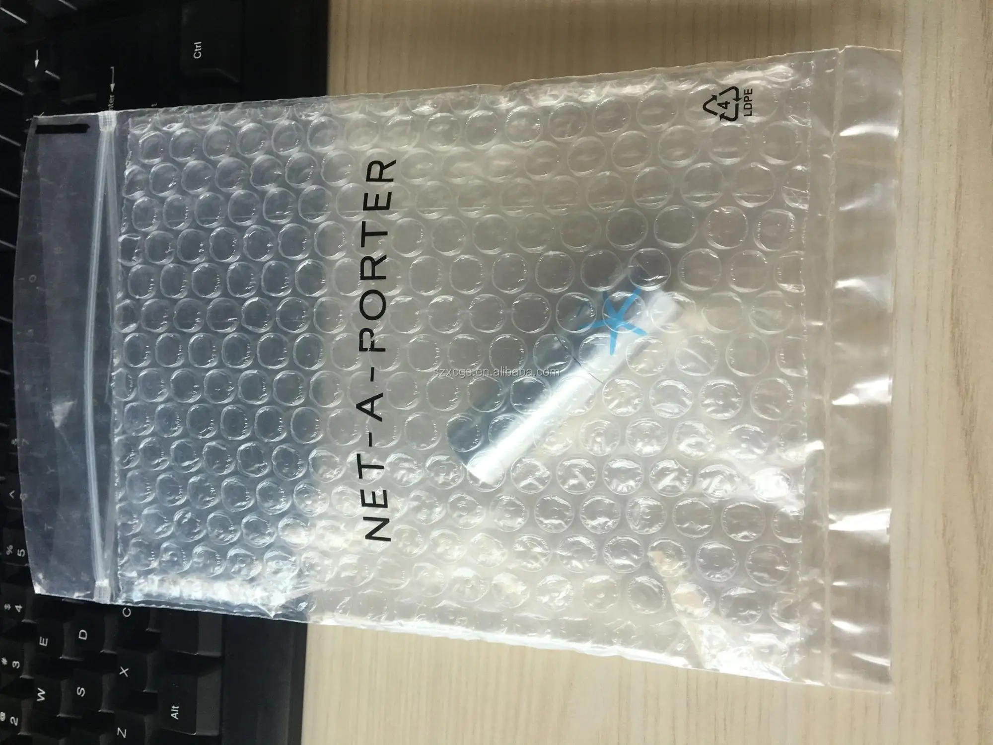 Reclosable Luxury Jewelry Packaging Bag Metallic Foil Ziplock Bubble