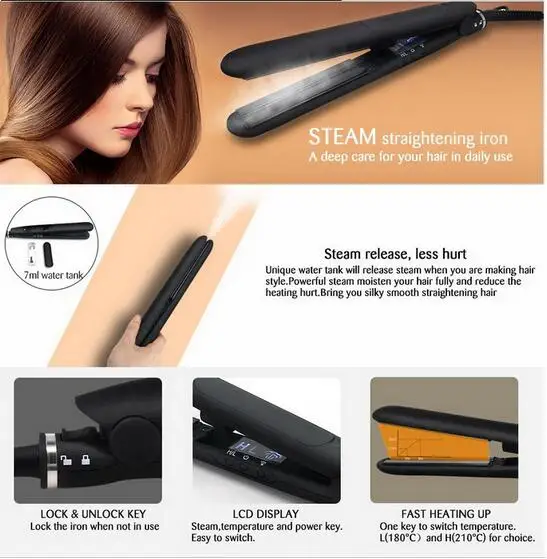 Electric 40w New Digital Wet And Dry Hair Flat Iron Perm Machine