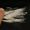 5pcs Sabiki Fishing Hook Shrimp Rigs Bait Hooks with feather for Lure Fishing Accessories Carp Fishing Practical Use Tools