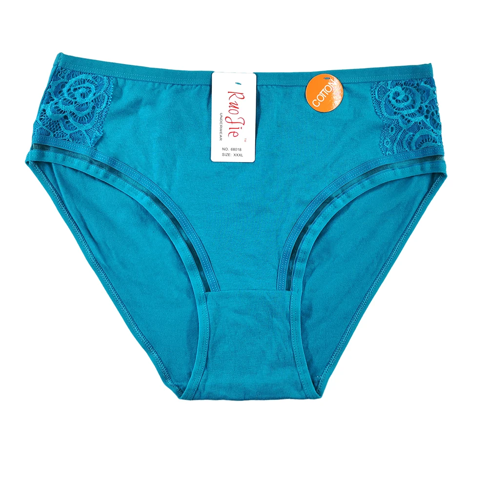 68018 New Fashion Wholesale Women Big Size Ladies Cotton Lace Lingerie