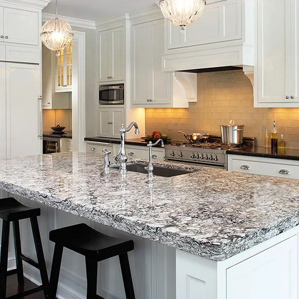 green crystal star mirror quartz countertop kitchen