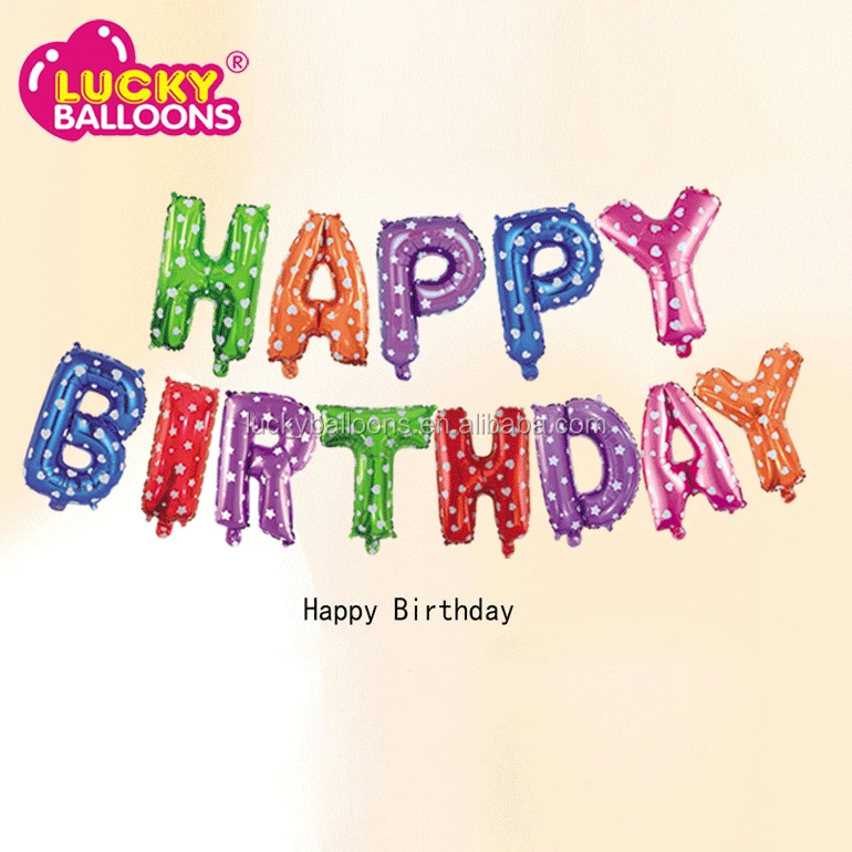 HAPPY BIRTHDAY Foil BALLOON SELF INFLATING BALLOONS BANNER PARTY DECORATION GIFT