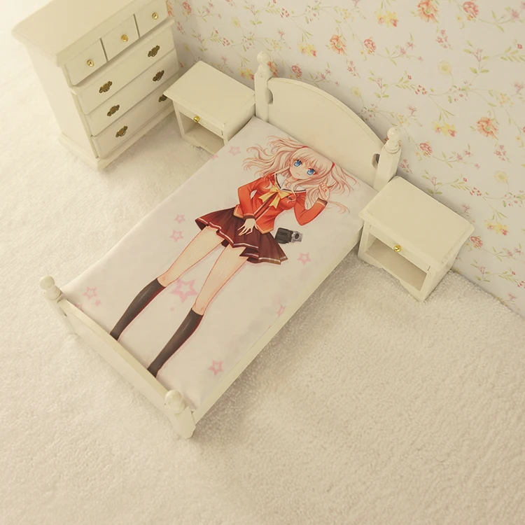 Polyester Sheets Funny Bed Video Anime Custom Polyester Sheets Funny Bed Video Anime Custom Charlotte Tomori Nao