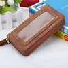 fashion multi function phone wallet double zipper round phone caseflip leather phone case for iphone 8 /X