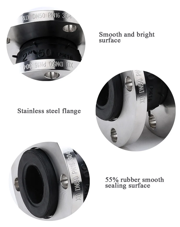 rubber flexible joint single sphere floating flange joint
