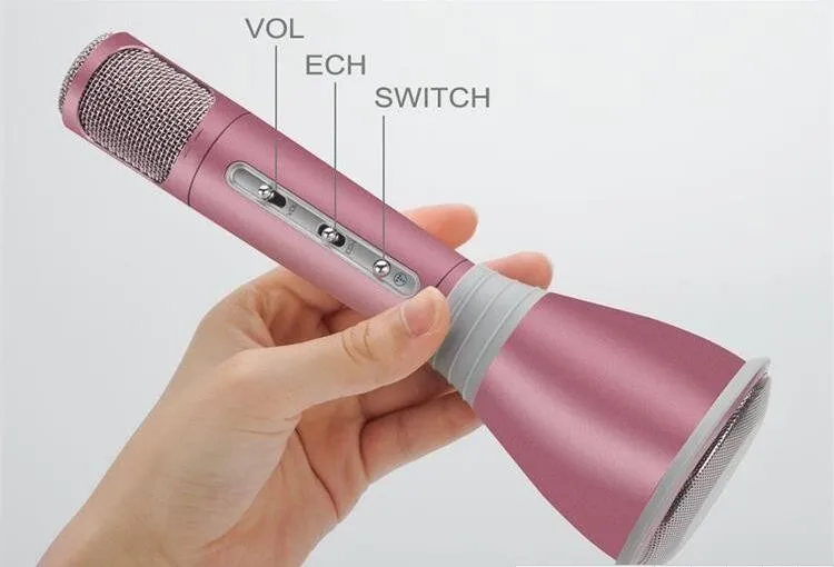 K068 Bluetooth Handheld Microphone With Mic Speaker Condenser Mini
