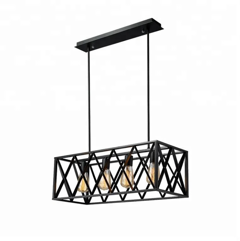 Black large comemporary commercial suspension lamp cheap projector art deco kitchen industrial chandelier light fixtures