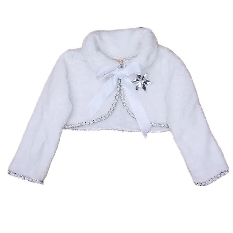 Kids White Cape Elsa Anna Dress Cape Girls Princess Long Sleeve Tops Girl Wedding Cape Flower