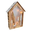 Battery operated laser christmas lights table decoration light with house design