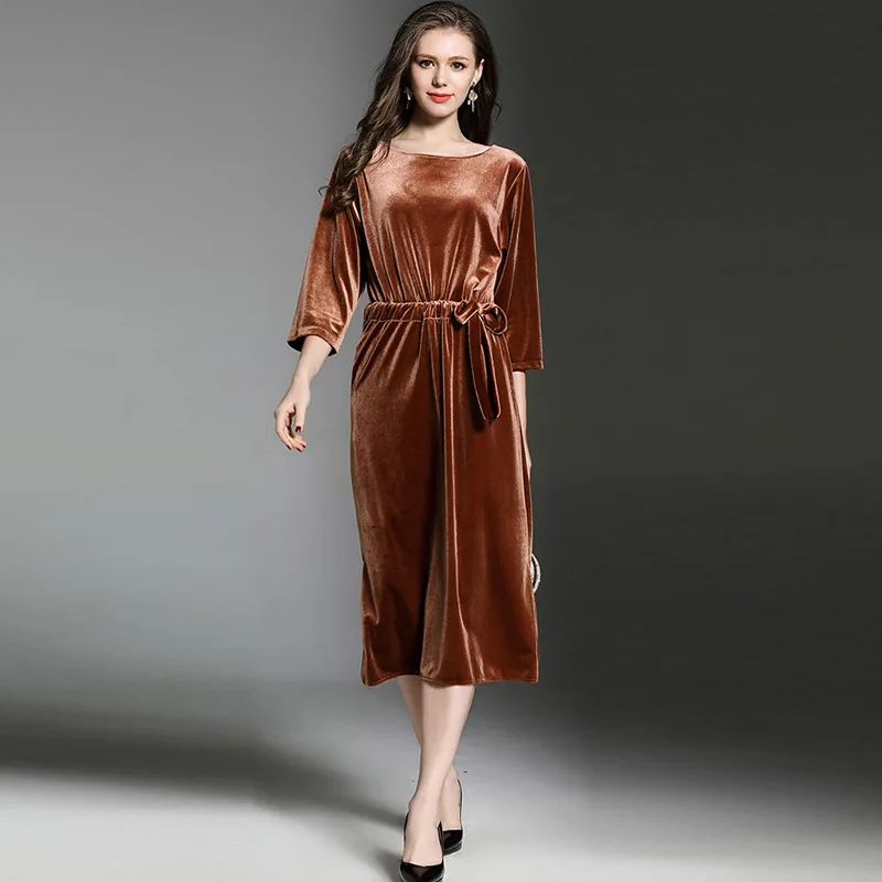 red velvet evening dress