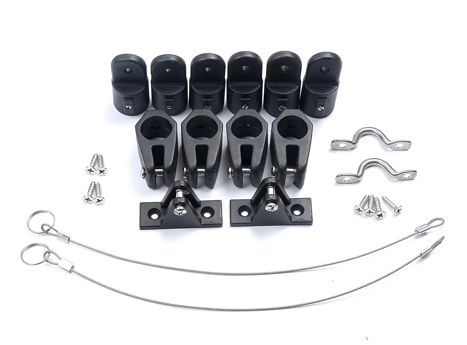 Bimini Top Hardware Set – 12 Stainless Steel Fittings For 3-Bow 7/8" Boat Tops