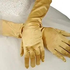 gold formal gloves