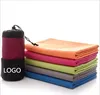 customized logo quick-drying microfiber double-faced velvet bath towel outdoor sports towel strong water absorption quick-drying