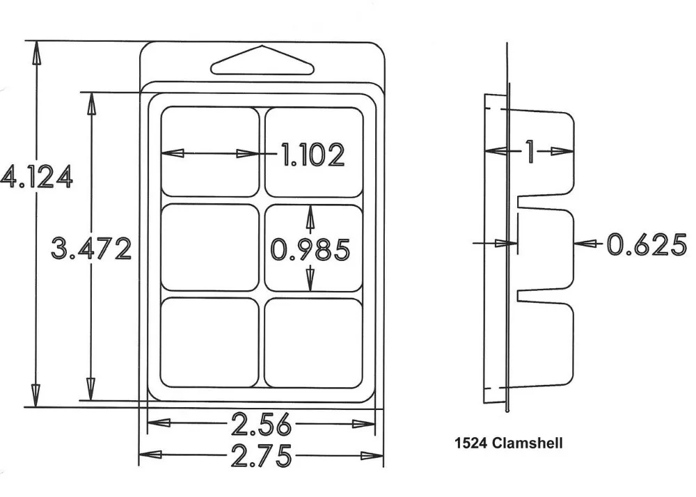 Custom Clamshell Blister Packaging For Wax Melts Or Soap Buy Wax