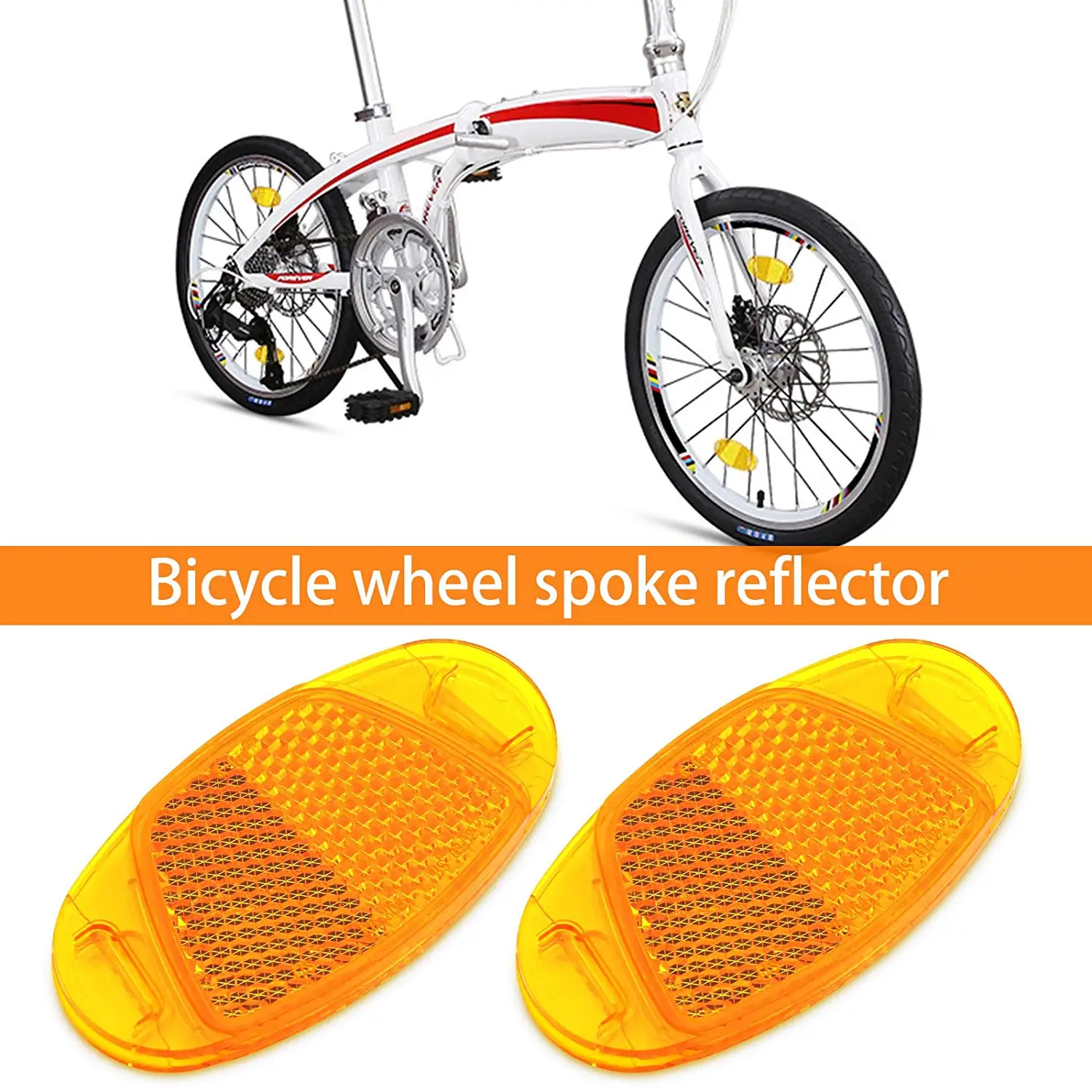 BSK 10Pcs Outdoor Plastic Bicycle Wheel Spoke Night Safety Warning Reflector Clear