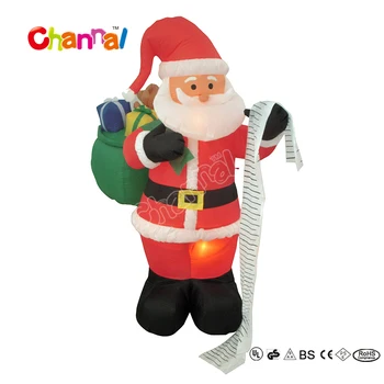  Wholesale  Christmas  Decorations  Inflatable  Santa Holding 