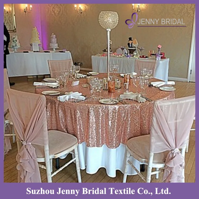 Sqn 24 Indian Rose Gold Polyester Sequin Table Cloth Dubai View Table Cloth Dubai Jenny Bridal Product Details From Suzhou Jenny Bridal Textile Co