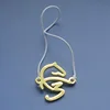 best selling items! die cut small shiny gold F3 design metal bracelet