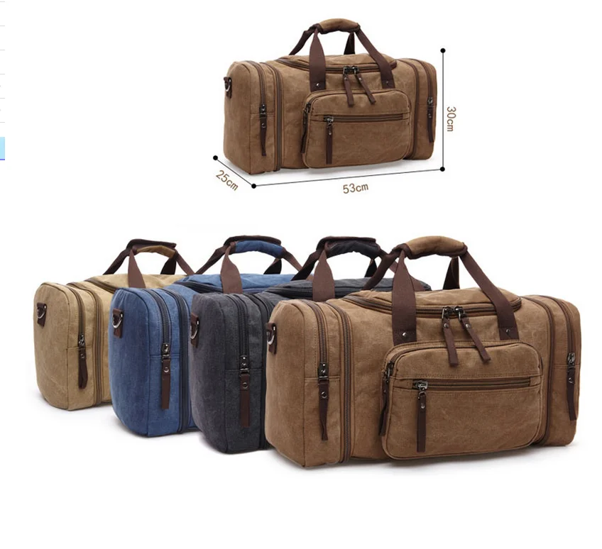 Heavy Duty Fashion High End Canvas Duffle Bags Whole Plain Duffel Bag Cotton Fashionable